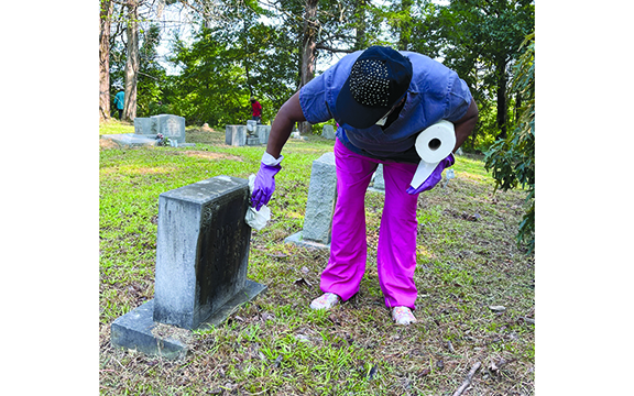 cleaning headstones