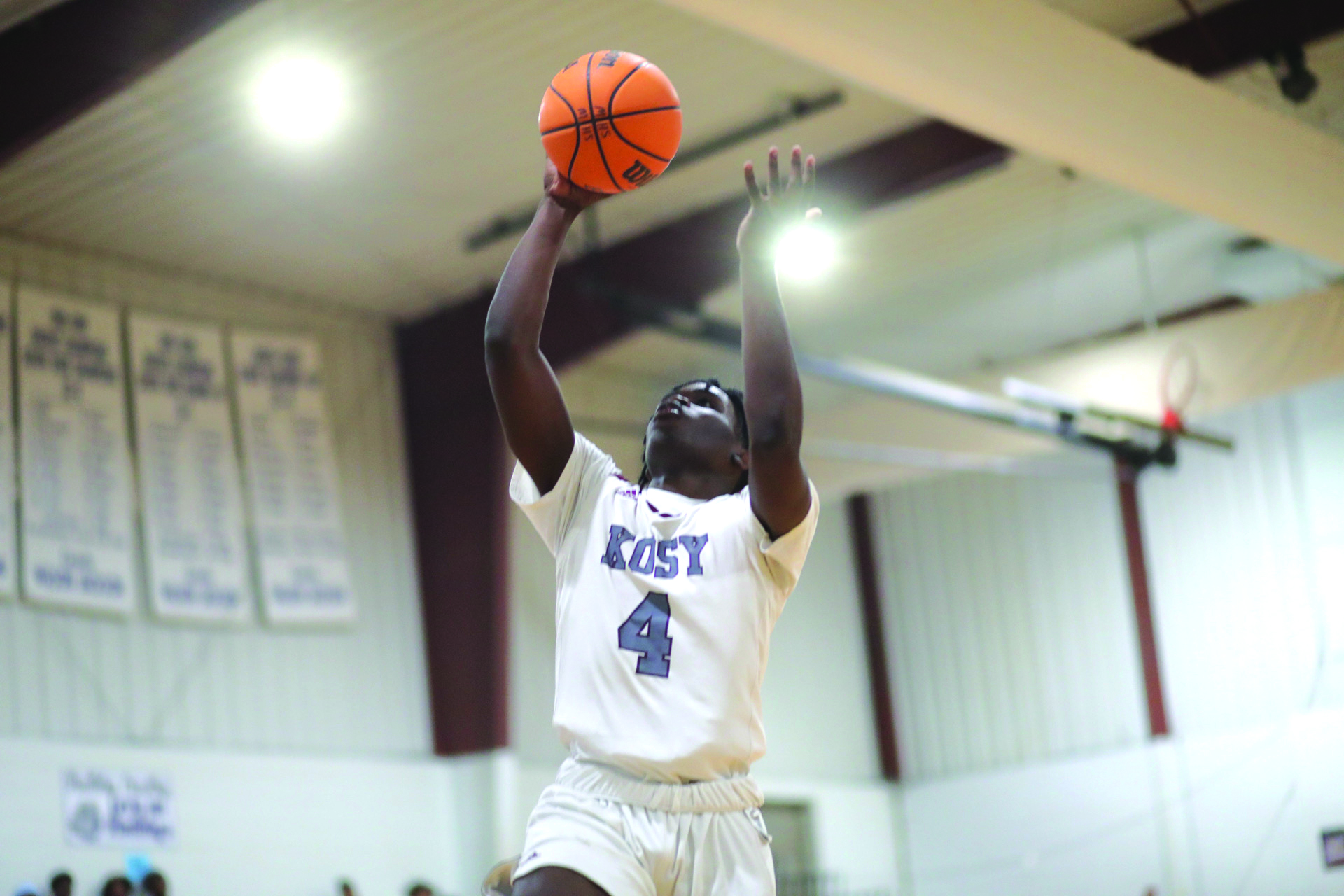 Kameron Vaughn puts two up for Kosciusko.