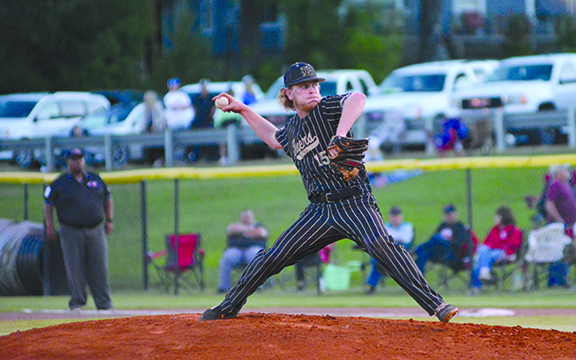 Reeves Threadgill was one of three ptichers in the 18-0 shut-out game. Karen Fioretti / The Star-Herald