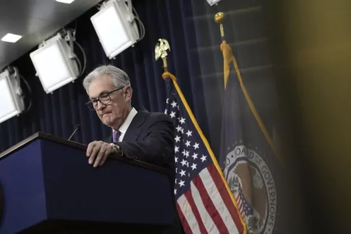 Federal Reserve Chairman Jerome Powell speaks at a news conference after the Federal Open Market Committee meeting, on Sept. 20, 2023, in Washington. The Federal Reserve releases minutes today from the meeting when it decided not to raise its benchmark borrowing rate. (AP Photo/Jacquelyn Martin, File)
