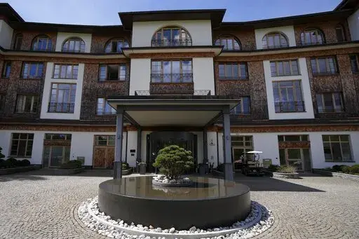Outside view of Hotel castle Elmau that will host a G7 meeting, in Kruen near Garmisch-Partenkirchen, Germany, on May 17, 2022. Three back-to-back summits over the next week will test Western resolve to support Ukraine and the extent of international unity as rising geopolitical tensions and economic pain cast an increasingly long shadow. (AP Photo/Matthias Schrader, File)
