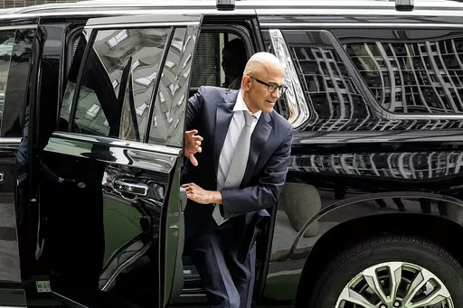 Microsoft CEO Satya Nadella arrives at the Phillip Burton Federal Building and U.S. Courthouse, in San Francisco, on Wednesday, June 28, 2023. A judge handed Microsoft a big victory on Tuesday, declining to stop its $69 billion takeover of video game maker Activision Blizzard. (AP Photo/Noah Berger, File)