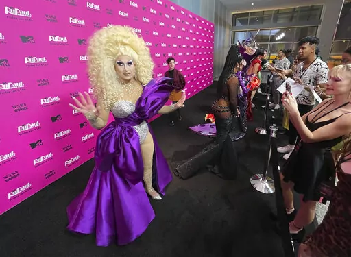 Drag performer Loosey LaDuca arrives at the season 15 premiere of "RuPaul’s Drag Race" in New York on Thursday, Jan. 5, 2023. (AP Photo/John Carucci)