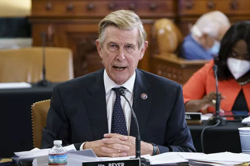 Rep. Don Beyer, D-Va., speaks at the Capitol in Washington, Sept. 9, 2021. To educate themselves on Artificial Intelligence, lawmakers have created a task force and invited experts to explain how AI could transform our lives. Beyer is taking it even further by enrolling in college to get a Master's degree in machine learning. (AP Photo/J. Scott Applewhite, File)
