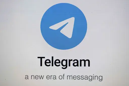 The logo for the Telegram messaging app is seen on a notebook screen in Munich, Germany, Oct. 17, 2022. (AP Photo/Matthias Schrader, File)