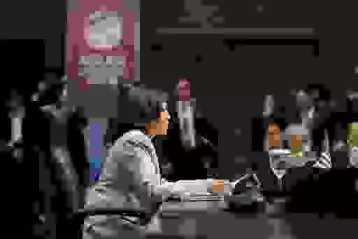 U.S. Vice President Kamala Harris speaks during the Association of the Southeast Asian Nations (ASEAN)-U.S. Summit in Jakarta, Indonesia, Wednesday, Sept. 6, 2023. (AP Photo/Achmad Ibrahim, Pool)