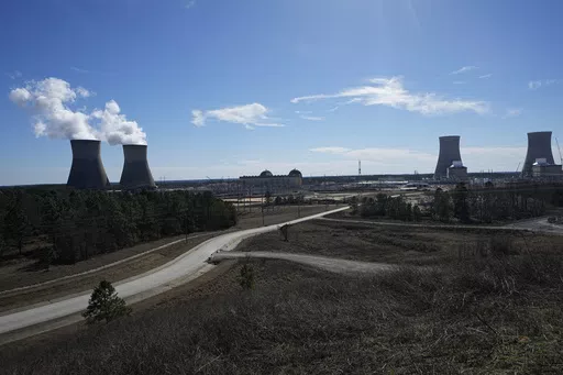Georgia Power Co.'s Plant Vogtle nuclear power plant is shown, Jan. 20, 2023, in Waynesboro, Ga. Georgia Power announced on Monday, April 29, 2024 that the second new reactor has achieved commercial operation, marking the completion of the first two nuclear reactors built from scratch in the United States in decades. (AP Photo/John Bazemore, file)