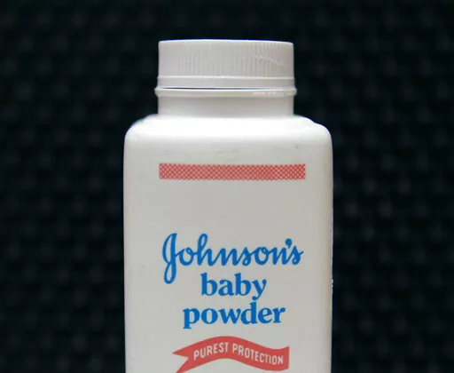 In this April 15, 2011 file photo, a bottle of Johnson's baby powder is displayed in San Francisco. Johnson & Johnson is pulling its iconic, talc-based Johnson’s Baby Powder from shelves worldwide next year in favor of a product based on cornstarch. The health care giant’s announcement Friday, Aug. 12, 2022, comes two years after it ended talc-based powder sales in the U.S. and Canada, where demand has dwindled amid thousands of lawsuits claiming it had caused cancer (AP Photo/Jeff Chiu, Fil