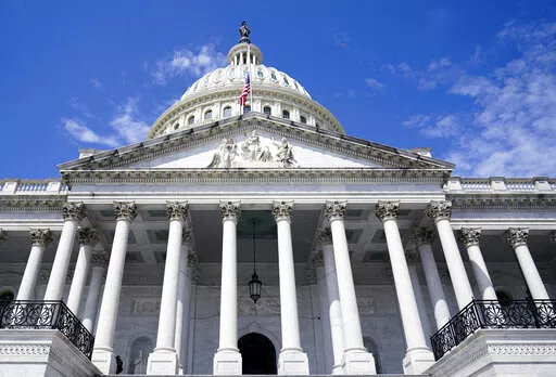 The U.S. Capitol in Washington is pictured on Friday, August 5, 2022. Democrats pushed their election-year economic package to Senate passage Sunday, Aug. 7, 2022, a compromise less ambitious than Biden’s original domestic vision but one that still meets party goals of slowing global warming, moderating pharmaceutical costs and taxing immense corporations. (AP Photo/Mariam Zuhaib, File)