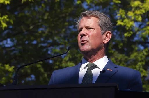 Georgia Gov. Brian Kemp speaks about the economy July 29, 2022, in McDonough, Ga. The Republican incumbent is proposing additional tax state income tax rebates and property tax breaks as part of his reelection campaign. (AP Photo/Megan Varner, File)