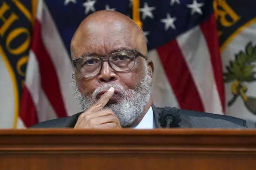 Chairman Bennie Thompson, D-Miss., listens as the House select committee investigating the Jan. 6 attack on the U.S. Capitol holds a hearing at the Capitol in Washington, June 28, 2022. The House committee investigating the Jan. 6 attack will make criminal referrals to the Justice Department. That's according to the panel’s chairman Bennie Thompson of Mississippi. (AP Photo/J. Scott Applewhite, File)