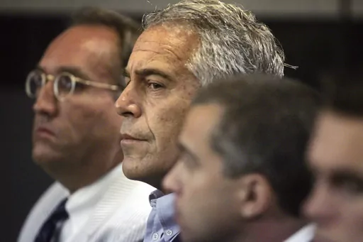 Jeffrey Epstein appears in court in West Palm Beach, Fla., July 30, 2008. Deutsche Bank has agreed to pay $75 million to settle a lawsuit, Thursday, May 18, 2023, claiming that the German lender should have seen evidence of sex trafficking by Jeffrey Epstein when he was a client, according to lawyers for women who say they were abused by the late financier. (Uma Sanghvi/The Palm Beach Post via AP, File)