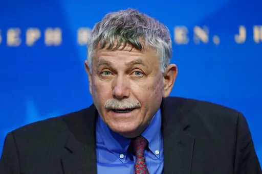 Dr. Eric Lander speaks during an event at The Queen theater in Wilmington, Del., Jan. 16, 2021. Lander has resigned after the White House confirmed that an internal investigation found credible evidence that he mistreated his staff. (AP Photo/Matt Slocum, File)
