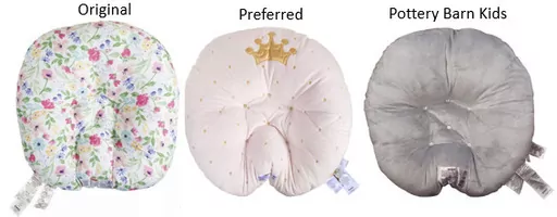 This photo released by the U.S. Consumer Product Safety Commission on Tuesday, June 6, 2023, shows, from left, the recalled Boppy Original Newborn Lounger, Boppy Preferred Newborn Lounger and Pottery Barn Kids Boppy Newborn Lounger. The Boppy Company recalled more than 3 million of its popular infant pillows almost two years ago in light of a suffocation risk — with reports of eight deaths associated with Boppy's loungers between 2015 and 2020. In a Tuesday notice, the CSPC said that two addit