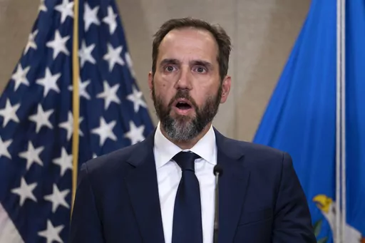 Special counsel Jack Smith speaks to the media about an indictment of former President Donald Trump, Aug. 1, 2023, at an office of the Department of Justice in Washington. As Donald Trump faces the prospect of being held accountable for his efforts to overturn the 2020 election, threats to democracy in the United States persist heading into the next campaign. (AP Photo/J. Scott Applewhite, File)