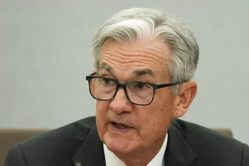 Federal Reserve Board Chairman Jerome Powell speaks during a conversations with leaders from organizations that include nonprofits, small businesses, manufacturing, supply chain management, the hospitality industry, and the housing and education sectors at the Dederal Reserve building, Friday, Sept. 23, 2022, in Washington. (AP Photo/Manuel Balce Ceneta)