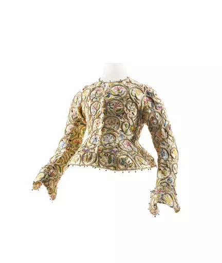 This image released by The Metropolitan Museum of Art shows a British waistcoat. The waistcoat is one of many items included in The Costume Institute's 2024 exhibition, "Sleeping Beauties: Reawakening Fashion," on view from May 10 through Sept. 2, 2024. (Nick Knight/The Metropolitan Museum of Art via AP)