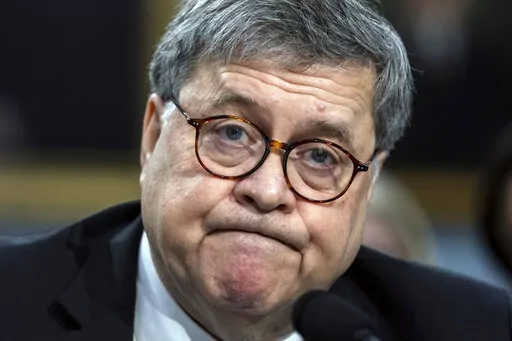 Attorney General William Barr appears before a House Appropriations subcommittee on Capitol Hill in Washington, April 9, 2019. The Justice Department under Attorney General William Barr improperly withheld portions of an internal memorandum Barr cited in publicly announcing that then-President Donald Trump had not committed obstruction of justice in the Russia investigation. That's the ruling by a federal appeals court Friday. (AP Photo/J. Scott Applewhite, File)