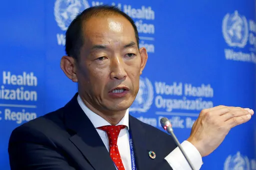 FILE – World Health Organization Regional Director for Western Pacific Takeshi Kasai addresses the media at the start of the five-day annual session Monday, Oct. 7, 2019, in Manila, Philippines. Kasai has been indefinitely removed from his post, according to internal correspondence Friday, Aug. 26, 2022, obtained by the Associated Press. (AP Photo/Bullit Marquez, File)
