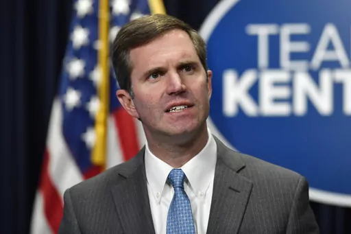 Kentucky Gov. Andy Beshear addresses reporters during a press conference in Frankfort, Ky., Nov. 15, 2022. Beshear’s veto of a bill aimed at transgender health care has put Kentucky in the middle of a national fight. But the consequences are more immediate in Kentucky. Its election this year offers an early test on the state-by-state assault on gender-affirming care for minors. The veto issued Friday set off competing messages likely to be repeated until the November election. (AP Photo/Timoth