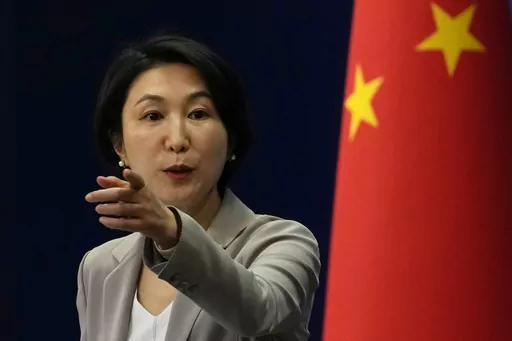 Chinese Foreign Ministry spokesperson Mao Ning gestures during a press conference at the Ministry of Foreign Affairs in Beijing, on July 26, 2023. China says it is banning a United States research company and two analysts who have reported extensively on claims of human rights abuses committed against Uyghurs and other Muslim minority groups native to the country’s far northwestern region of Xinjiang. (AP Photo/Ng Han Guan, File)