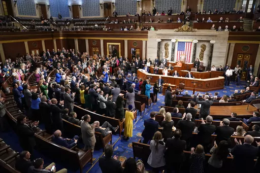 The House meets for the third day to elect a speaker and convene the 118th Congress in Washington, Jan. 5, 2023. On Friday, July 28, The Associated Press reported on stories circulating online incorrectly claiming a new law passed by Congress “allows you to permanently remove any negative debt” from your credit report that is over two years old. (AP Photo/Andrew Harnik, File)