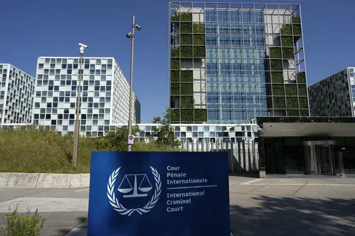 Exterior of the International Criminal Court in The Hague, Netherlands, Wednesday, June 26, 2024. (AP Photo/Peter Dejong, File)