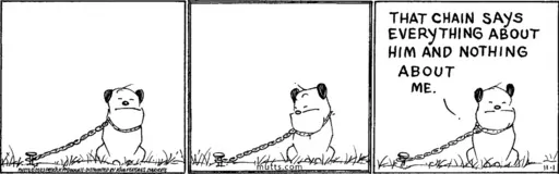 This image released by Hearst shows the comic strip Mutts, by cartoonist Patrick McDonnell. (Hearst via AP)