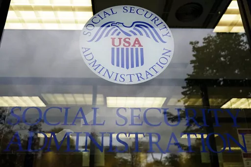 The U.S. Social Security Administration office is seen in Mount Prospect, Ill., Oct. 12, 2022. About 71 million people including retirees, disabled people and children receive Social Security benefits. (AP Photo/Nam Y. Huh, File)