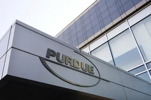 The Purdue Pharma offices are seen, May 8, 2007, in Stamford, Conn. (AP Photo/Douglas Healey, File)