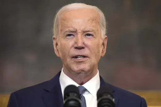 President Joe Biden delivers remarks on the Middle East at the White House, May 31, 2024, in Washington. The Biden administration is keeping up its biggest push of the 8-month-old war in Gaza to get Israel and Hamas into a cease-fire. But the world is still waiting for signs that the cease-fire appeal that President Joe Biden launched a week ago is working. (AP Photo/Evan Vucci, File)