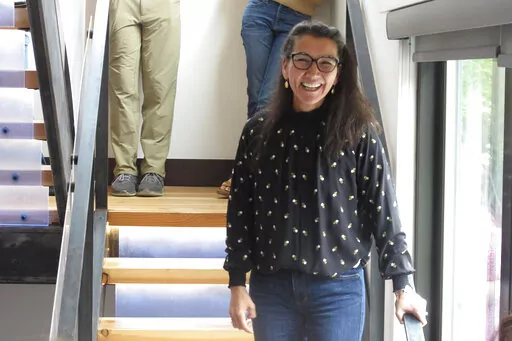 Democrat Mary Peltola smiles at supporters after delivering remarks at a fundraiser on Aug. 12, 2022, in Juneau, Alaska. Peltola is in two races on the Aug. 16, 2022, ballot in Alaska. One is the U.S. House special election, a ranked choice election in which she is competing against Republicans Sarah Palin and Nick Begich. The winner of that race will serve the remainder of the late U.S. Rep. Don Young's term, which ends early next year. The other race she is in is the U.S. House primary. (AP Ph